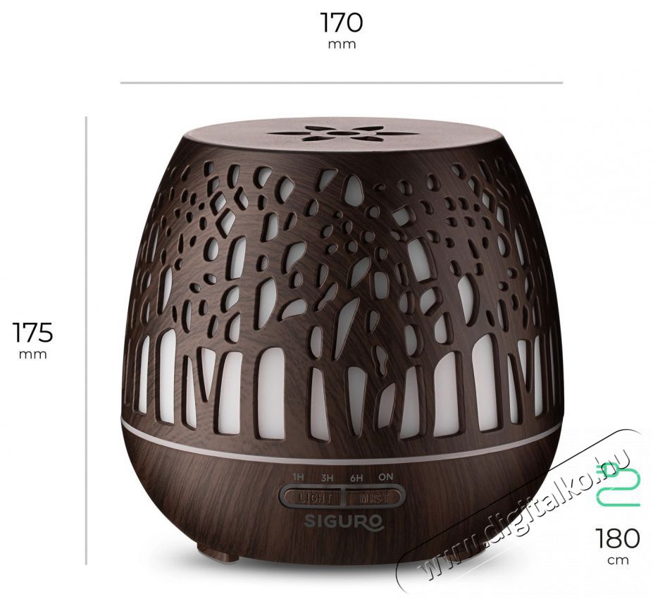 Siguro AD-F301DW Small Copper Aroma diff&uacute;zor Sz&eacute;ps&eacute;g&aacute;pol&aacute;s / Eg&eacute;szs&eacute;g - L&eacute;gtiszt&iacute;t&oacute; / p&aacute;r&aacute;s&iacute;t&oacute; / p&aacute;r&aacute;tlan&iacute;t&oacute; - P&aacute;r&aacute;s&iacute;t&oacute; - 526024