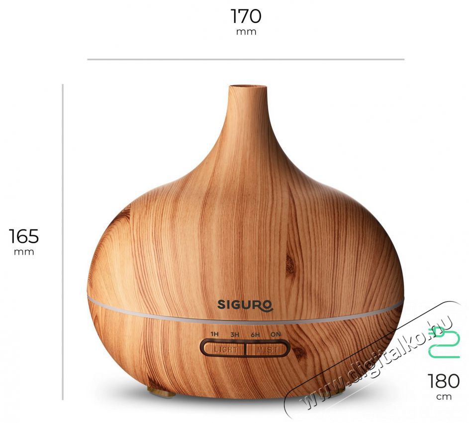 Siguro AD-G410LW Comma Aroma diff&uacute;zor Sz&eacute;ps&eacute;g&aacute;pol&aacute;s / Eg&eacute;szs&eacute;g - L&eacute;gtiszt&iacute;t&oacute; / p&aacute;r&aacute;s&iacute;t&oacute; / p&aacute;r&aacute;tlan&iacute;t&oacute; - P&aacute;r&aacute;s&iacute;t&oacute; - 526029