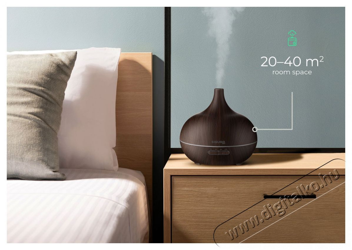 Siguro AD-G411DW California Crescent Aroma diff&uacute;zor Sz&eacute;ps&eacute;g&aacute;pol&aacute;s / Eg&eacute;szs&eacute;g - L&eacute;gtiszt&iacute;t&oacute; / p&aacute;r&aacute;s&iacute;t&oacute; / p&aacute;r&aacute;tlan&iacute;t&oacute; - P&aacute;r&aacute;s&iacute;t&oacute; - 526030