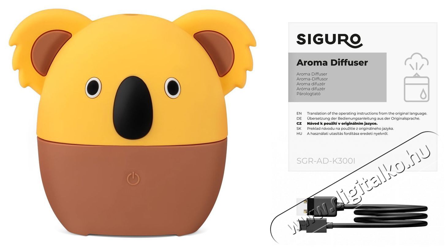 Siguro AD-K300I Sleepy Koala Aroma diff&uacute;zor Sz&eacute;ps&eacute;g&aacute;pol&aacute;s / Eg&eacute;szs&eacute;g - L&eacute;gtiszt&iacute;t&oacute; / p&aacute;r&aacute;s&iacute;t&oacute; / p&aacute;r&aacute;tlan&iacute;t&oacute; - P&aacute;r&aacute;s&iacute;t&oacute; - 526034