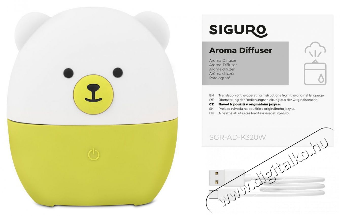 Siguro AD-K320W Dreaming Bear Aroma diff&uacute;zor Sz&eacute;ps&eacute;g&aacute;pol&aacute;s / Eg&eacute;szs&eacute;g - L&eacute;gtiszt&iacute;t&oacute; / p&aacute;r&aacute;s&iacute;t&oacute; / p&aacute;r&aacute;tlan&iacute;t&oacute; - P&aacute;r&aacute;s&iacute;t&oacute; - 526035