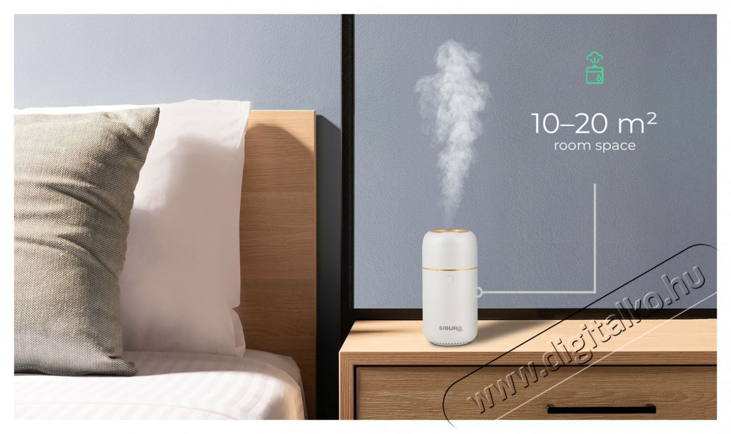 Siguro AD-U700W Serenity Pearl White Aroma diff&uacute;zor Sz&eacute;ps&eacute;g&aacute;pol&aacute;s / Eg&eacute;szs&eacute;g - L&eacute;gtiszt&iacute;t&oacute; / p&aacute;r&aacute;s&iacute;t&oacute; / p&aacute;r&aacute;tlan&iacute;t&oacute; - P&aacute;r&aacute;s&iacute;t&oacute; - 526036