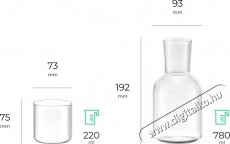 Siguro Crystal Duo kancsó és pohár szett, 780 ml + 220 ml, 2 darabos készlet Konyhai termékek - Egyéb / Konyhai kiegészítő - 520563