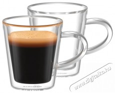 Siguro Espresso duplafalú üvegpohár, 90 ml, 2 db Konyhai termékek - Kávéfőző / kávéörlő / kiegészítő - Kávés pohár / csésze - 526052