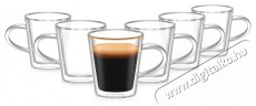 Siguro Espresso duplafalú üvegpohár, 90 ml, 6 db Konyhai termékek - Kávéfőző / kávéörlő / kiegészítő - Kávés pohár / csésze - 526053