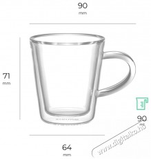 Siguro Espresso duplafalú üvegpohár, 90 ml, 6 db Konyhai termékek - Kávéfőző / kávéörlő / kiegészítő - Kávés pohár / csésze - 526053