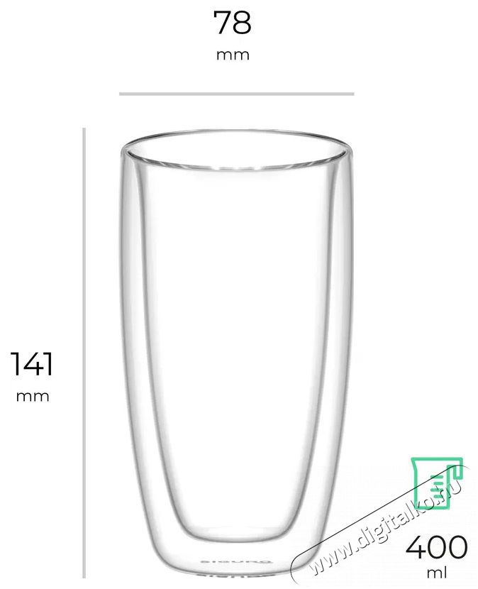 Siguro Extra termopoh&aacute;r , 400 ml, 6db Konyhai term&eacute;kek - K&aacute;v&eacute;főző / k&aacute;v&eacute;&ouml;rlő / kieg&eacute;sz&iacute;tő - K&aacute;v&eacute;s poh&aacute;r / cs&eacute;sze - 526055