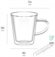 Siguro Lungo duplafalú üvegpohár, 200 ml, 2 db Konyhai termékek - Kávéfőző / kávéörlő / kiegészítő - Kávés pohár / csésze - 526057