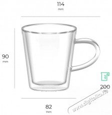 Siguro Lungo duplafal&uacute; &uuml;vegpoh&aacute;r, 200 ml, 6 darab Konyhai term&eacute;kek - K&aacute;v&eacute;főző / k&aacute;v&eacute;&ouml;rlő / kieg&eacute;sz&iacute;tő - K&aacute;v&eacute;s poh&aacute;r / cs&eacute;sze - 526058