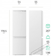 Siguro Armoa D252W Beépíthető alulfagyasztós kombinált hűtő Konyhai termékek - Hűtő, fagyasztó (beépíthető) - Alulfagyasztós kombinált hűtő - 528021