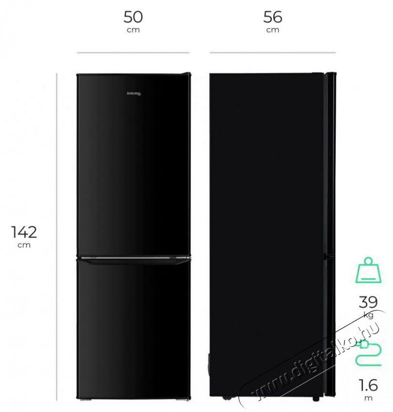 Siguro BF-C241Y Essentials Szabadon&aacute;ll&oacute; alulfagyaszt&oacute;s kombin&aacute;lt hűtő Konyhai term&eacute;kek - Hűtő, fagyaszt&oacute; (szabadon&aacute;ll&oacute;) - Alulfagyaszt&oacute;s kombin&aacute;lt hűtő - 528016