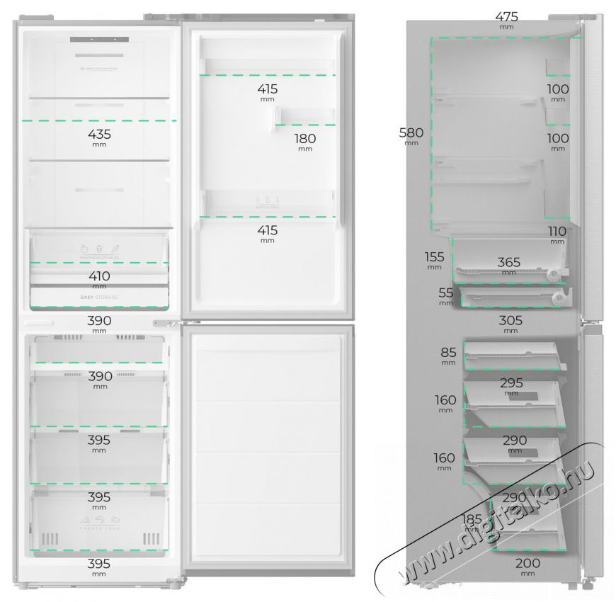 Siguro BF-D251S Szabadon&aacute;ll&oacute; alulfagyaszt&oacute;s kombin&aacute;lt hűtő Konyhai term&eacute;kek - Hűtő, fagyaszt&oacute; (szabadon&aacute;ll&oacute;) - Alulfagyaszt&oacute;s kombin&aacute;lt hűtő - 528020