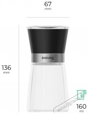 Siguro Bors- és sódaráló szett Black & White Konyhai termékek - Konyhai eszköz - Só és bors örlő - 528039