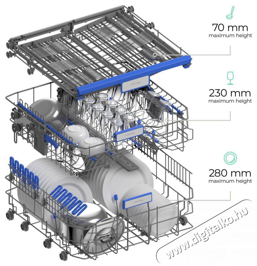 Siguro DW-B607S Profi Care Norm&aacute;l (60cm) be&eacute;p&iacute;thető mosogat&oacute;g&eacute;p Konyhai term&eacute;kek - Mosogat&oacute;g&eacute;p - Norm&aacute;l (60cm) be&eacute;p&iacute;thető mosogat&oacute;g&eacute;p - 528031