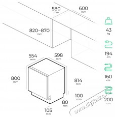 Siguro DW-B607S Profi Care Norm&aacute;l (60cm) be&eacute;p&iacute;thető mosogat&oacute;g&eacute;p Konyhai term&eacute;kek - Mosogat&oacute;g&eacute;p - Norm&aacute;l (60cm) be&eacute;p&iacute;thető mosogat&oacute;g&eacute;p - 528031