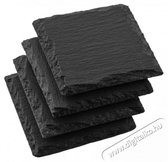 Siguro Slate Pala al&aacute;t&eacute;t k&eacute;szlet 10x10 cm, 4 db, fekete Konyhai term&eacute;kek - Konyhai eszk&ouml;z - K&eacute;szlet / szett - 528040