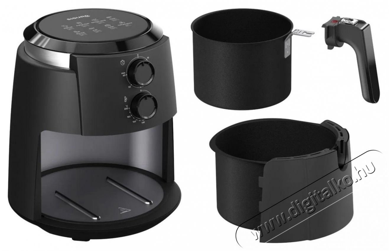 Siguro AF-G350B Easy Fry Plus Konyhai term&eacute;kek - Konyhai kisg&eacute;p (s&uuml;t&eacute;s / főz&eacute;s / hűt&eacute;s / &eacute;telk&eacute;sz&iacute;t&eacute;s) - Olajs&uuml;tő - 530026