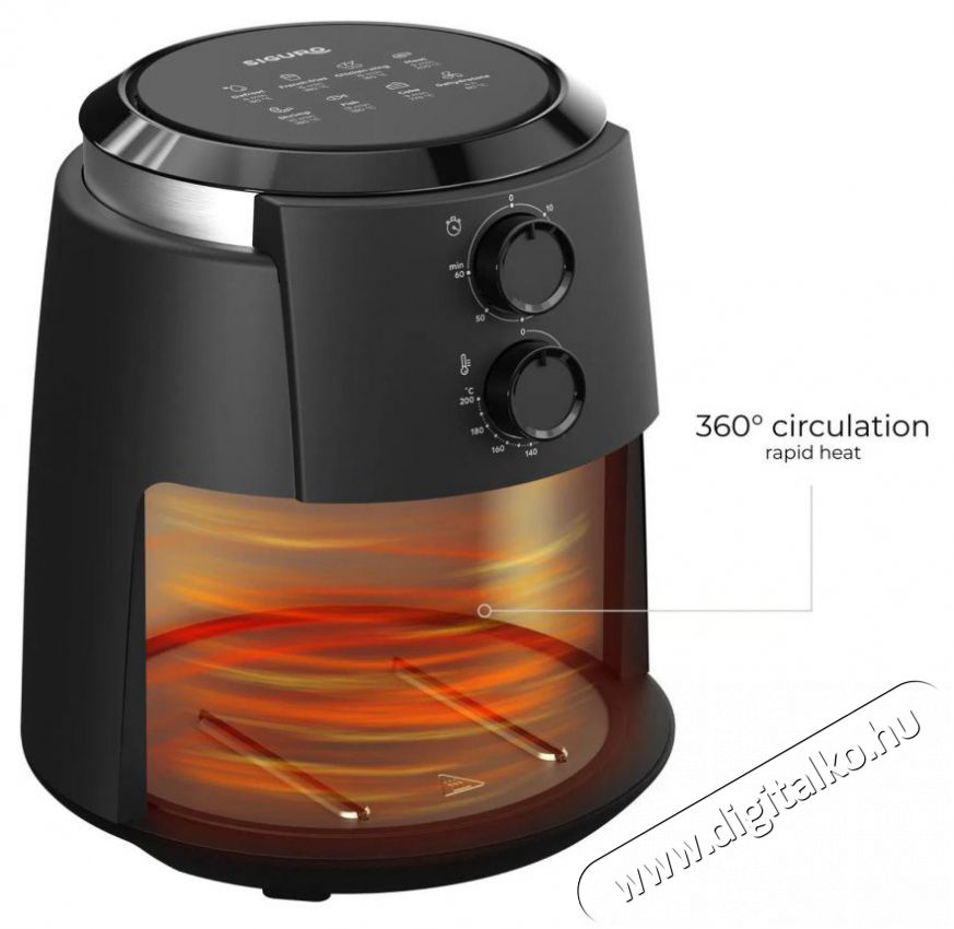 Siguro AF-G350B Easy Fry Plus Konyhai term&eacute;kek - Konyhai kisg&eacute;p (s&uuml;t&eacute;s / főz&eacute;s / hűt&eacute;s / &eacute;telk&eacute;sz&iacute;t&eacute;s) - Olajs&uuml;tő - 530026