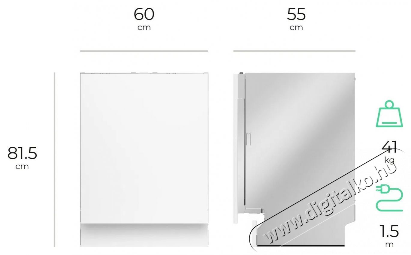 Siguro DW-B603S Inno Saver Konyhai term&eacute;kek - Mosogat&oacute;g&eacute;p - Norm&aacute;l (60cm) be&eacute;p&iacute;thető mosogat&oacute;g&eacute;p - 530029