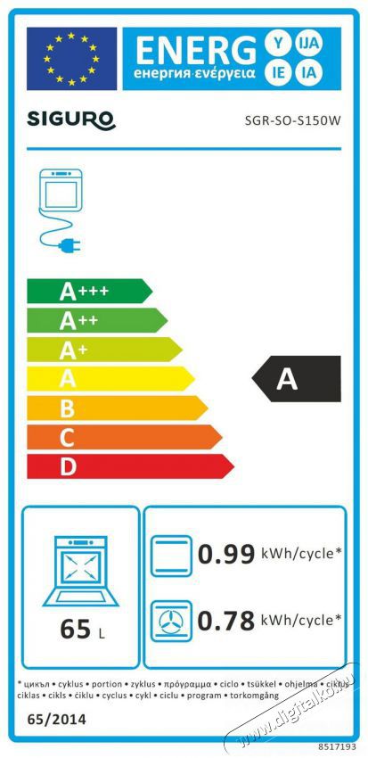 Siguro SO-S150 Glass-Ceramic Stove White Elektromos tűzhely (szabadon&aacute;ll&oacute;) Konyhai term&eacute;kek - S&uuml;tő-főzőlap, tűzhely (szabadon&aacute;ll&oacute;) - Elektromos tűzhely (szabadon&aacute;ll&oacute;) - 528035
