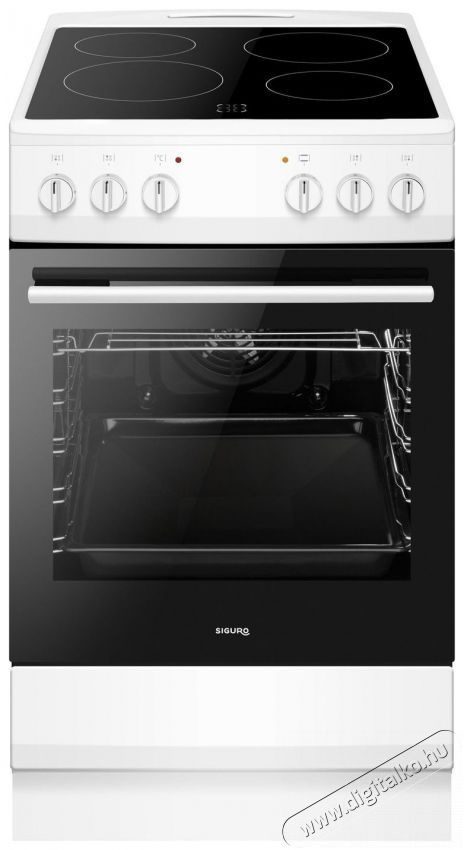 Siguro SO-S150 Glass-Ceramic Stove White Elektromos tűzhely (szabadon&aacute;ll&oacute;) Konyhai term&eacute;kek - S&uuml;tő-főzőlap, tűzhely (szabadon&aacute;ll&oacute;) - Elektromos tűzhely (szabadon&aacute;ll&oacute;) - 528035