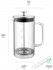 Siguro French Press Sunday Morning, 1l Konyhai termékek - Kávéfőző / kávéörlő / kiegészítő - Presszó kávéfőző - 525997