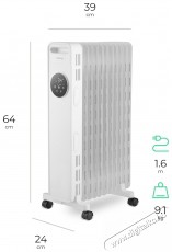 Siguro HO-D511W Dihoplus, digitális - 11 borda Olajradiátor Háztartás / Otthon / Kültér - Fűtés - Olajradiátor - 526005