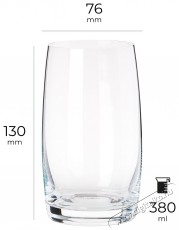 Siguro Locus vizespohár készlet, 380 ml, 6 db Konyhai termékek - Konyhai eszköz - Készlet / szett - 528004