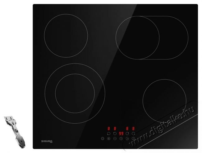 Siguro HB-C251B Glass Cooker Pro Főzőlap Konyhai term&eacute;kek - S&uuml;tő-főzőlap, tűzhely (be&eacute;p&iacute;thető) - Elektromos főzőlap (be&eacute;p&iacute;thető) - 531258