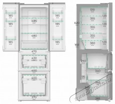 Siguro Lunora E252Y Side by Side Hűtőszekrény Konyhai termékek - Hűtő, fagyasztó (szabadonálló) - Alulfagyasztós kombinált hűtő - 531266