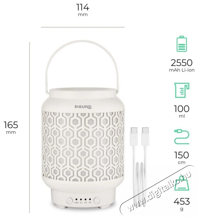 Siguro AD-N350W Lantern aroma diff&uacute;zor Fot&oacute;-Vide&oacute; kieg&eacute;sz&iacute;tők - F&eacute;nyterelő - Diff&uacute;zor - 532195