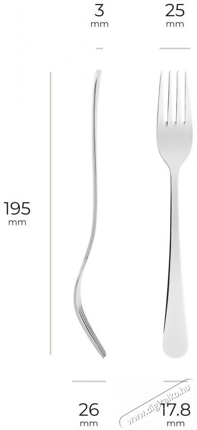 Siguro Gastro &Eacute;tkező villa 6 db Konyhai term&eacute;kek - &Eacute;tk&eacute;szlet - Evőeszk&ouml;z k&eacute;szlet - 528009