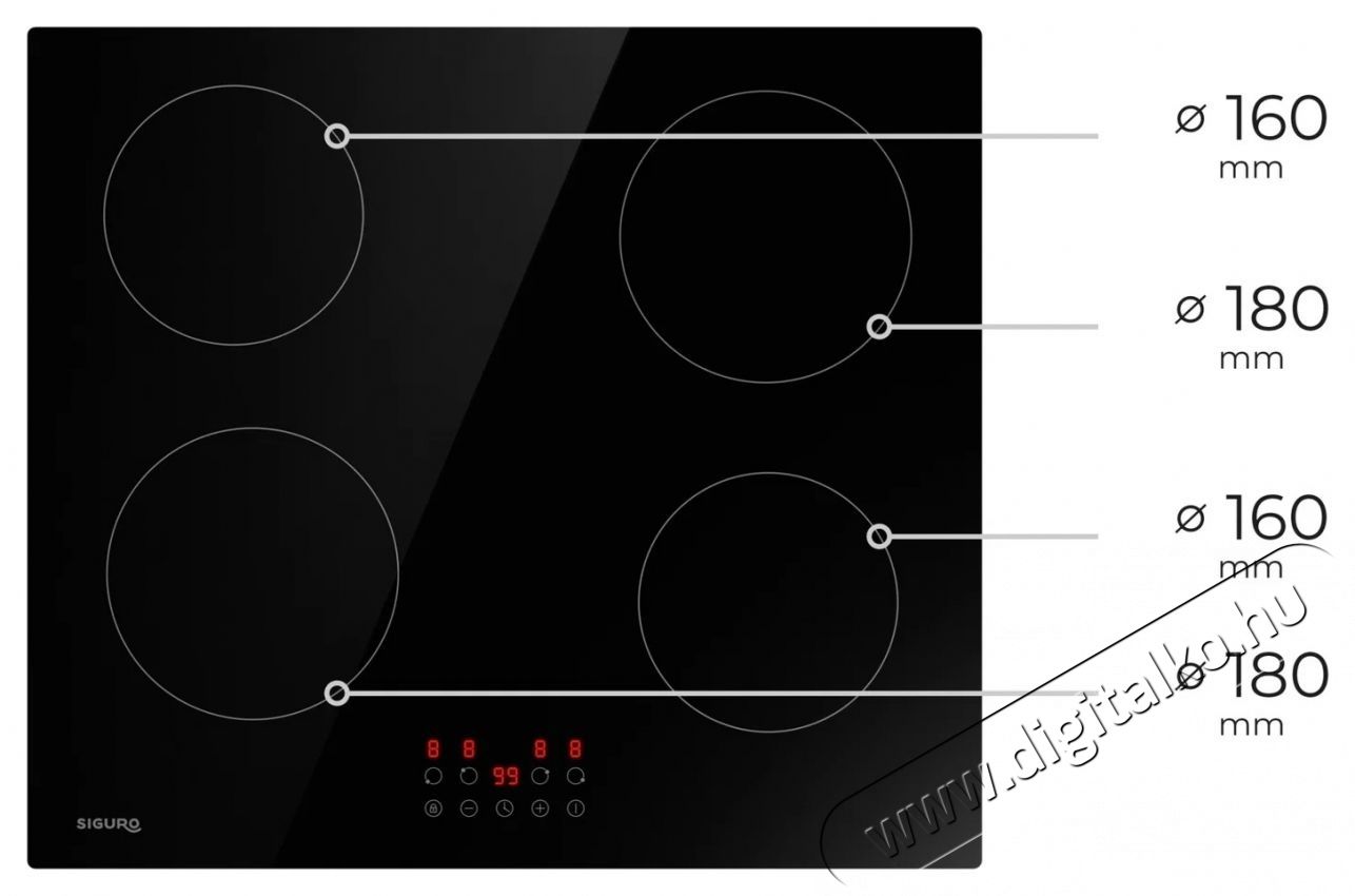 Siguro HB-I251B Induction Cooker Pro Főzőlap Konyhai term&eacute;kek - S&uuml;tő-főzőlap, tűzhely (be&eacute;p&iacute;thető) - Indukci&oacute;s főzőlap (be&eacute;p&iacute;thető) - 537623
