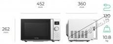 Siguro Rise B120W Mikrohull&aacute;m&uacute; s&uuml;tő Konyhai term&eacute;kek - Mikrohull&aacute;m&uacute; s&uuml;tő - Mikrohull&aacute;m&uacute; s&uuml;tő (szabadon&aacute;ll&oacute;) - 540666