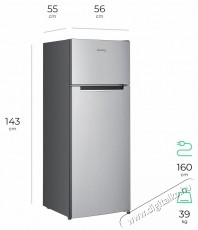 Siguro Glacier TFE251S Hűtőszekr&eacute;ny Konyhai term&eacute;kek - Hűtő, fagyaszt&oacute; (szabadon&aacute;ll&oacute;) - Fel&uuml;lfagyaszt&oacute;s kombin&aacute;lt hűtő - 540671