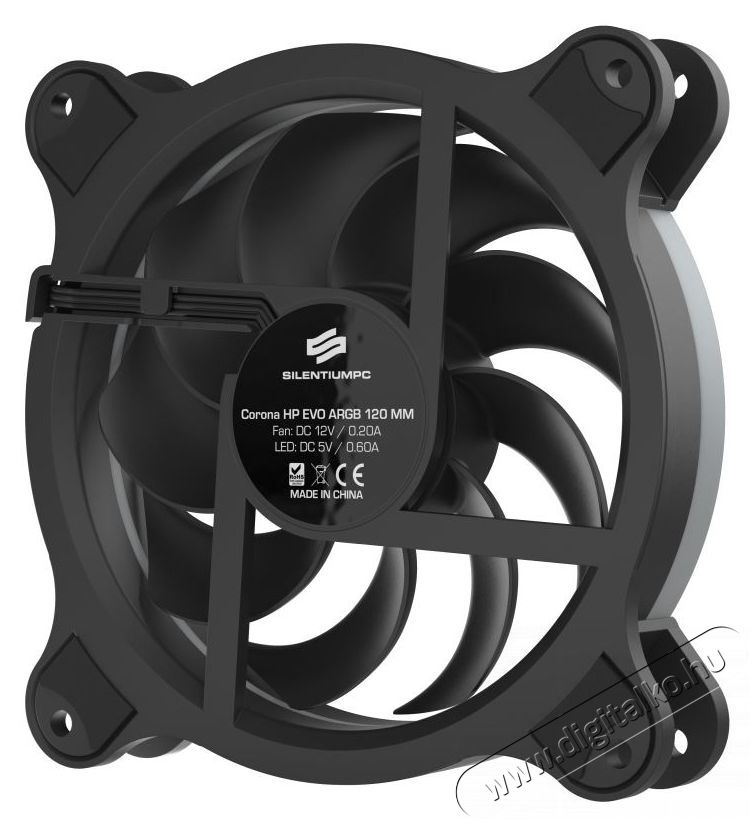 SilentiumPC 120mm Corona HP EVO ARGB 3-pack ház hűtőventilátor Iroda és számítástechnika - Egyéb számítástechnikai termék - 380328