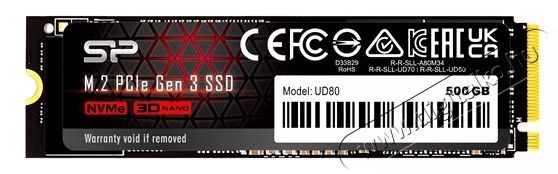 Silicon Power 500GB M.2 2280 PCIe Gen 3x4 NVMe UD80 (SP500GBP34UD8005) SSD Iroda &eacute;s sz&aacute;m&iacute;t&aacute;stechnika - Adatt&aacute;rol&oacute; / merevlemez - SSD - 500178