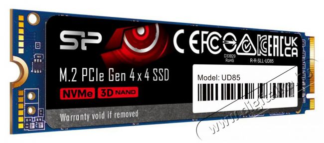 Silicon Power 2TB M.2 2280 PCIe Gen 4x4 NVMe UD85 (SP02KGBP44UD8505) kék SSD Iroda és számítástechnika - Adattároló / merevlemez - SSD - 515850
