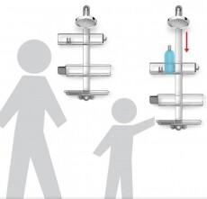 SimpleHuman BT1099 állítható zuhany polcrendszer Háztartás / Otthon / Kültér - Fürdőszoba / wc - Zuhanyzó polcrendszer - 299861