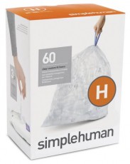 SimpleHuman CW0286 H-típusú szemetes zsák utántöltő csomag, átlátszó (60 db) Háztartás / Otthon / Kültér - Lakásfelszerelés - Szemetes zsák / kiegészítő - 354920