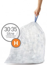 SimpleHuman CW0286 H-típusú szemetes zsák utántöltő csomag, átlátszó (60 db) Háztartás / Otthon / Kültér - Lakásfelszerelés - Szemetes zsák / kiegészítő - 354920