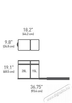 SimpleHuman CW1016 szelektív szemetes Háztartás / Otthon / Kültér - Lakásfelszerelés - Szemetes