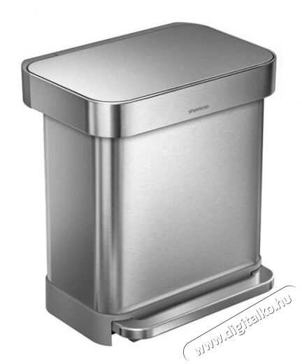 SimpleHuman CW2028 30 literes négyszögletes pedálos rozsdamentes szemetes beépített zsáktartóval Háztartás / Otthon / Kültér - Lakásfelszerelés - Szemetes - 315687