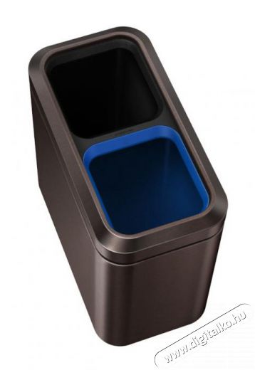 SimpleHuman CW2037 20 literes nyitott tetejű, szelektív acél szemetes - sötét bronz Háztartás / Otthon / Kültér - Lakásfelszerelés - Szemetes - 308941