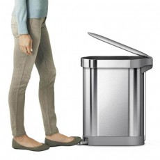SimpleHuman CW2044 45 literes vékony formájú pedálos szemetes - rozsdamentes Háztartás / Otthon / Kültér - Lakásfelszerelés - Szemetes - 329129