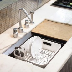 SimpleHuman KT1104 kompakt konyhai edényszárító - fehér Konyhai termékek - Mosogató - Edény szárító / tartó - 315689