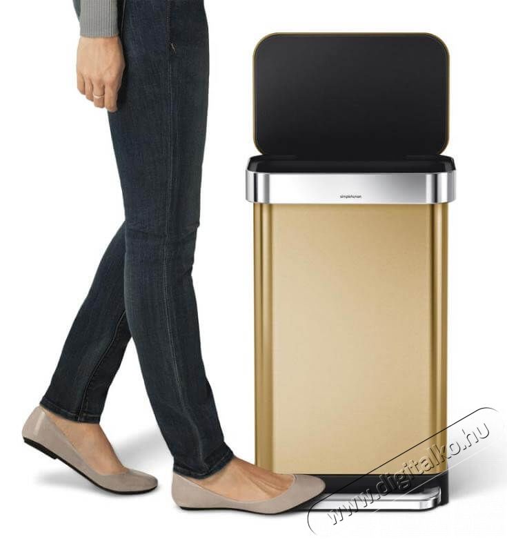 SimpleHuman simplehuman CW2073 45 literes pedálos szemetes beépített zsáktartóval - sárgaréz Háztartás / Otthon / Kültér - Lakásfelszerelés - Szemetes - 346110