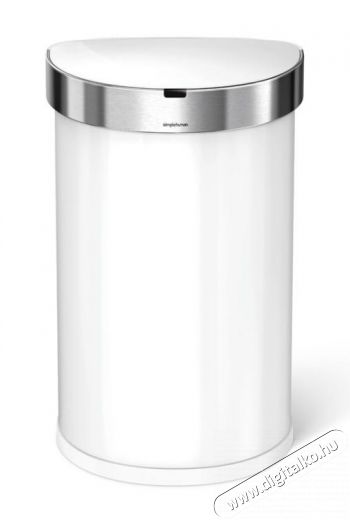 SimpleHuman ST2018 45 literes rozsdamentes félkör alakú szenzoros szemetes - fehér Háztartás / Otthon / Kültér - Lakásfelszerelés - Szemetes - 325288