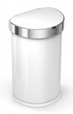 SimpleHuman ST2018 45 literes rozsdamentes félkör alakú szenzoros szemetes - fehér Háztartás / Otthon / Kültér - Lakásfelszerelés - Szemetes - 325288