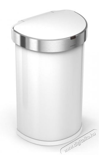 SimpleHuman ST2018 45 literes rozsdamentes félkör alakú szenzoros szemetes - fehér Háztartás / Otthon / Kültér - Lakásfelszerelés - Szemetes - 325288